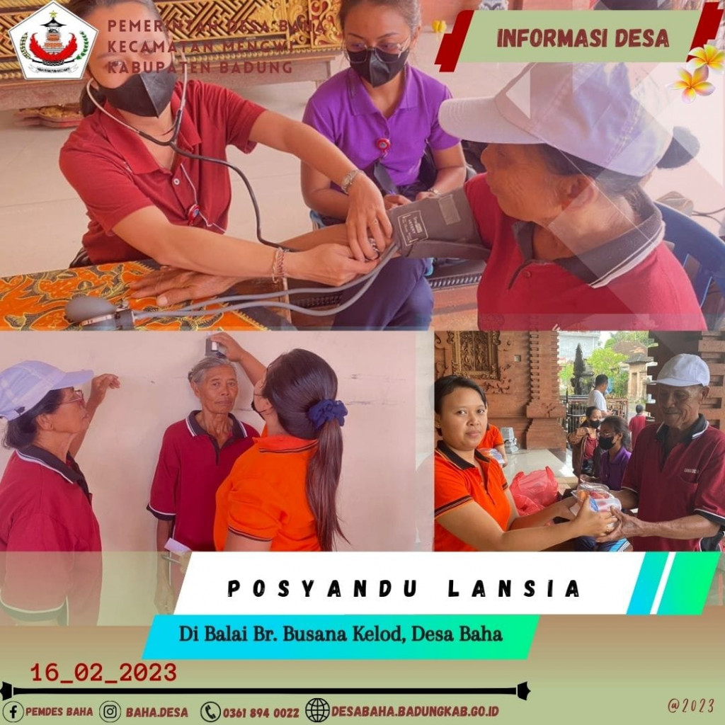 Posyandu Lansia Br. Busana Kelod Bulan Pebruari